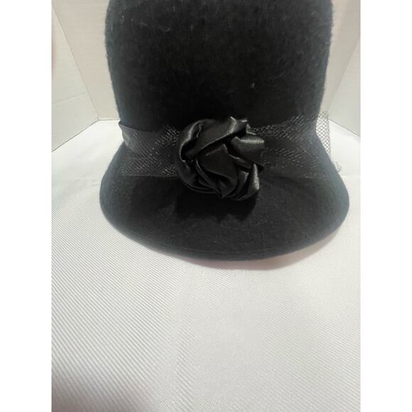 NWT Boardwalk Cloche 8" Tall Black Ladies 30's NEW Hat - Picture 3 of 9